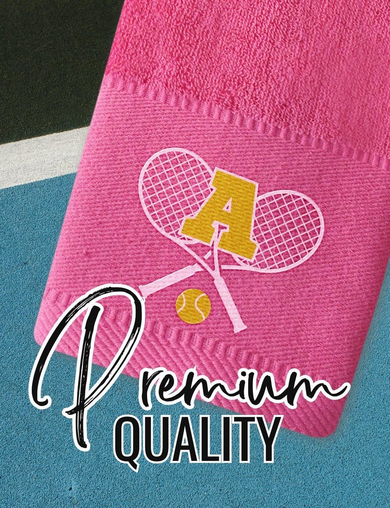 CybGene Embroidered Tennis Towel, Funny Tennis Gift for Men, Women & Tennis Lovers, Soft & Absorbent, Hot Pink - Image 5